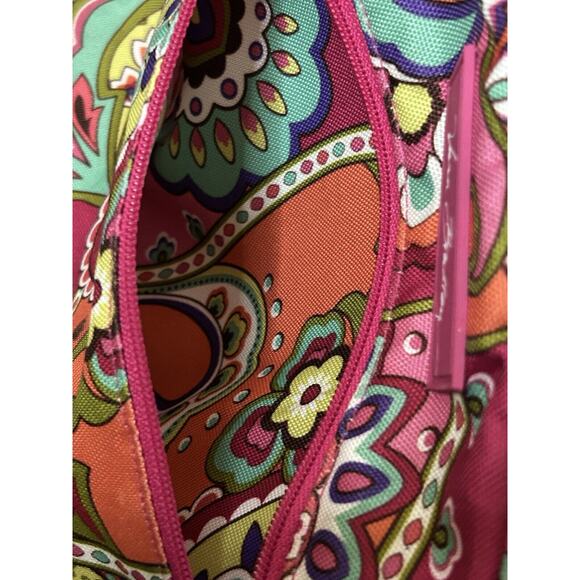 Vera Bradley Lighten Up Large Backpack Swirls Paisley Pink Orange - Picture 9 of 13